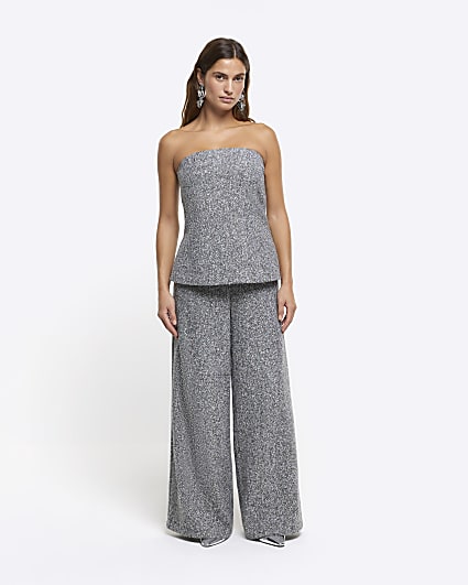 Grey RI Studio wide leg trousers