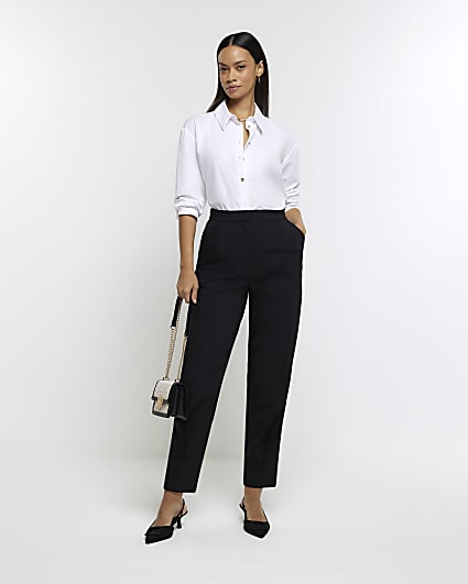 Black cigarette smart trousers