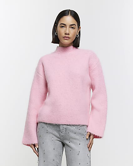 Pink high neck jumper