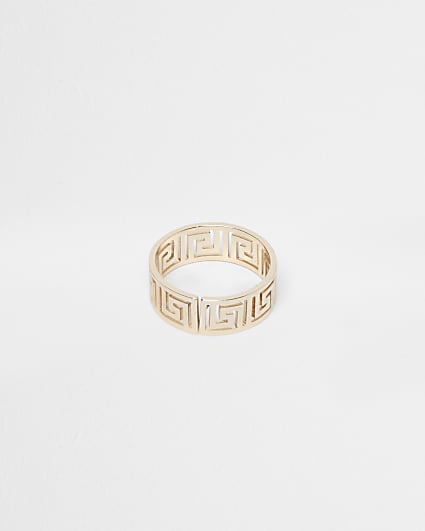 Gold Aztec Cut out Ring