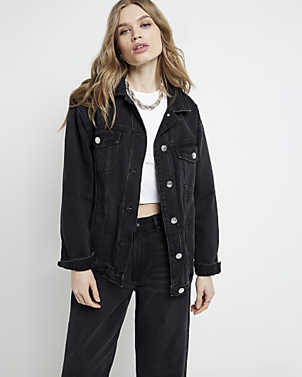 Black Denim Trucker Jacket