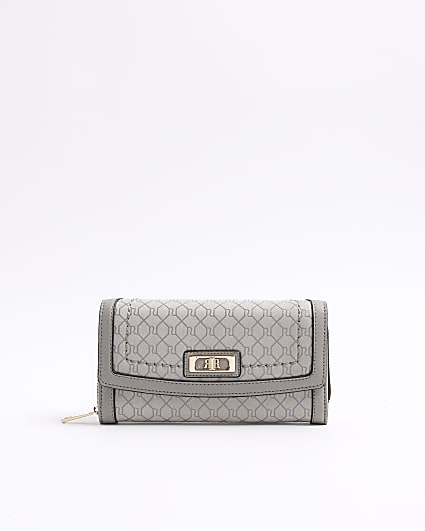 Grey RI monogram purse