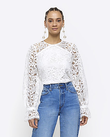 White lace blouse