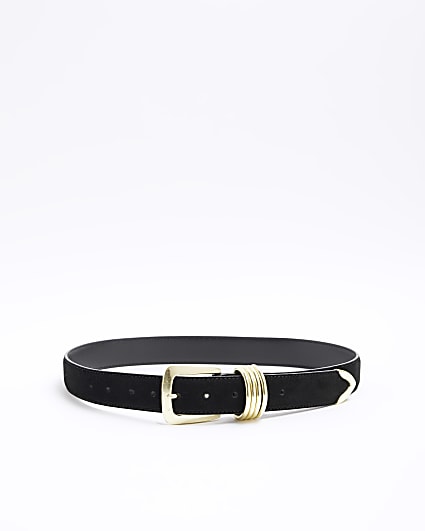 Black suede belt