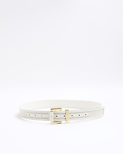 Cream Canvas Belt