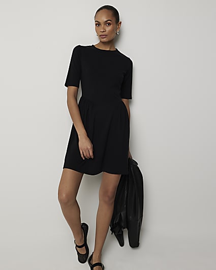 Black t-shirt mini dress