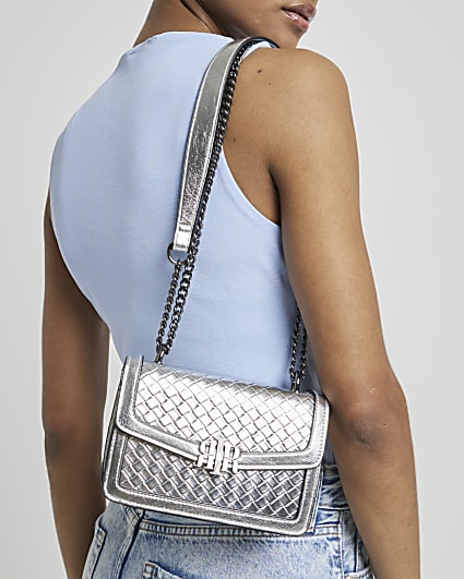 Silver Weave Mini Satchel bag