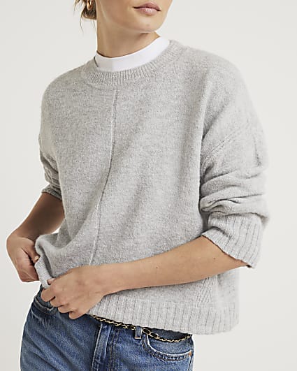 Grey Crew Neck Jumper