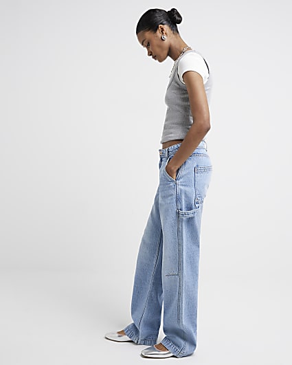 Blue carpenter loose fit jeans