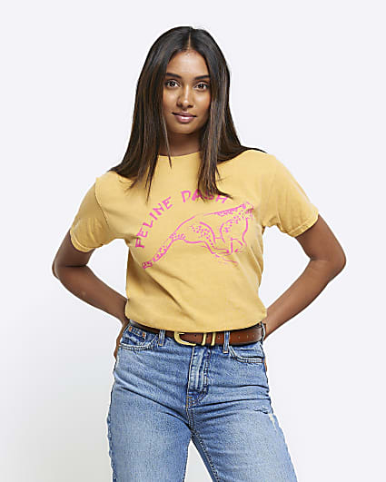 Yellow graphic t-shirt