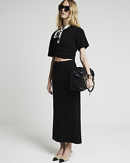 Black  midi skirt