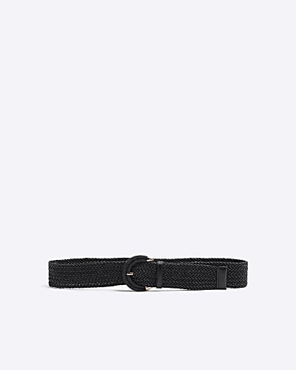 Black Macrame Rope Belt