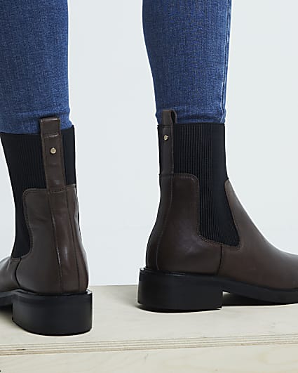 Brown Chelsea Ankle Boots