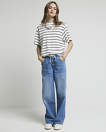 White Stripe Oversized T-shirt