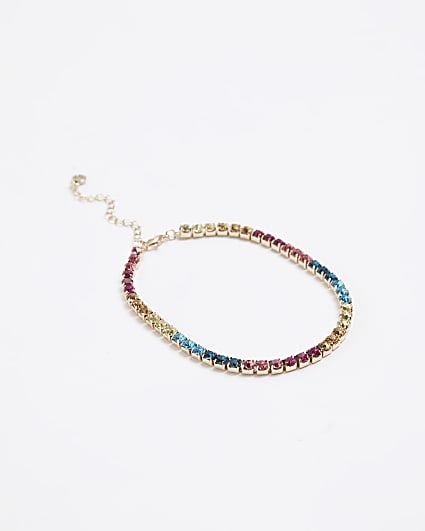 Gold diamante anklet