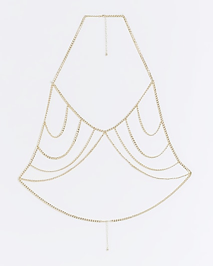 Gold Chain Bra Body Chain