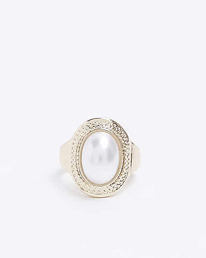 Gold Pearl Ring