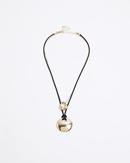 Gold Disc Multirow Necklace