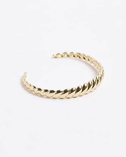 Gold Plated Twist Cuff Bracelet