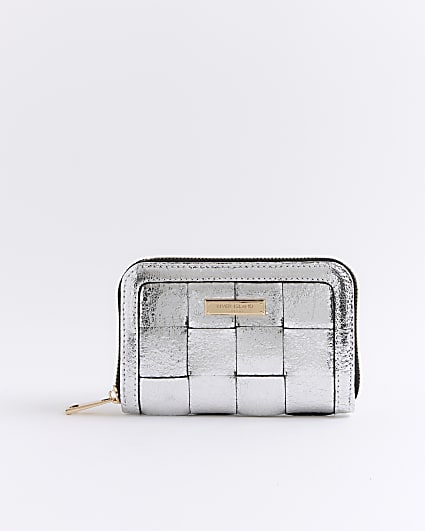 Silver weave purse