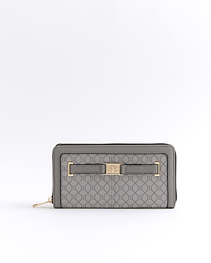 Grey RI monogram purse