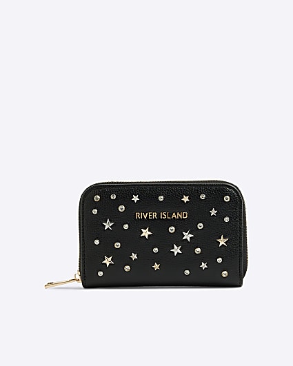 Black star embellished purse