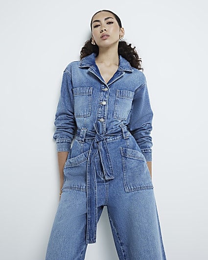 Blue Denim Jumpsuit