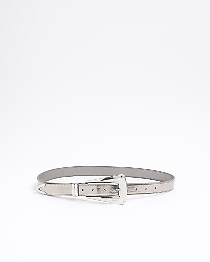 Silver Chunky Buckle Belt