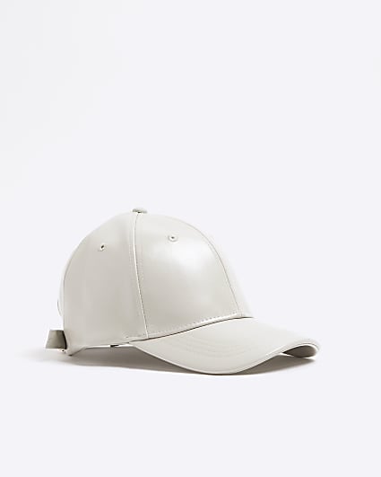 Grey Patent Cap