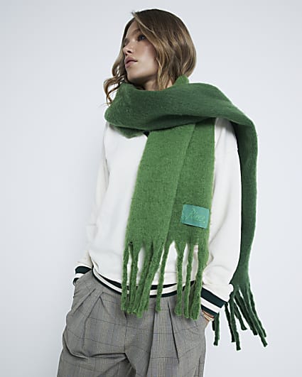 Green Ombre Chunky Scarf