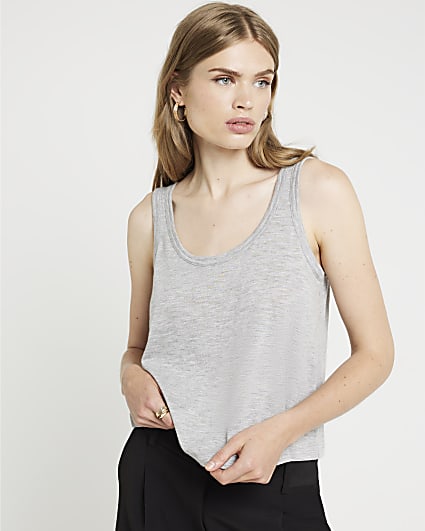 Grey Loose Fit Tank Top