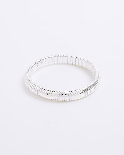 Silver watch strap bracelet