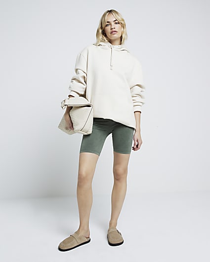 Women s Khaki Shorts River Island