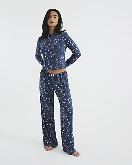 Petite Navy Star Pyjama Set