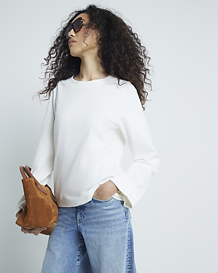 Cream Long Sleeve T-Shirt