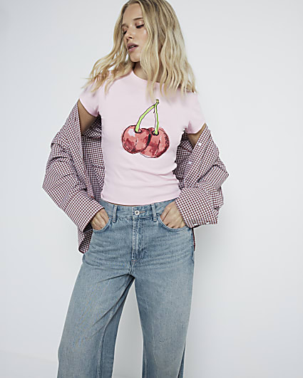 Pink Cherry Graphic Baby T-shirt