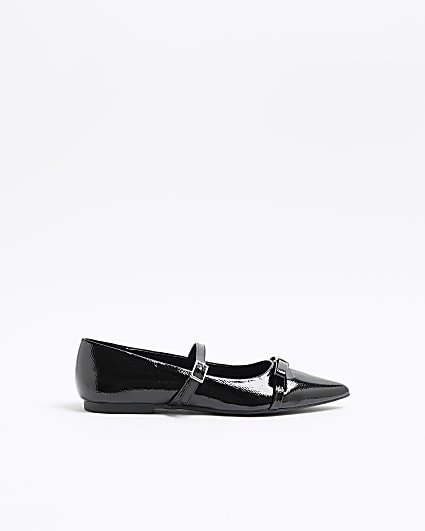 Black Patent Bow Mary Jane Shoes