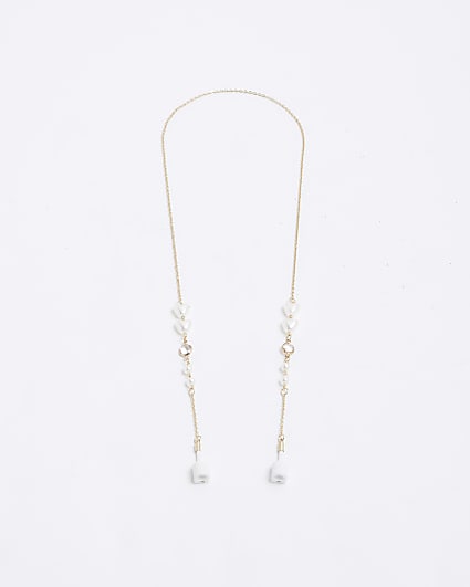 Gold Heart Earphone Chain