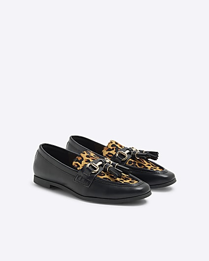 Black loafers river island shop