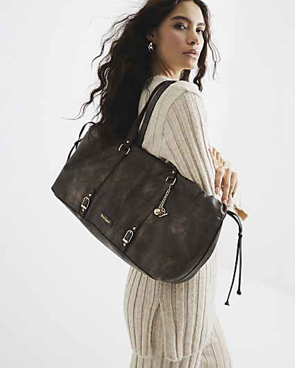 Brown Scrunch Duffle Bag