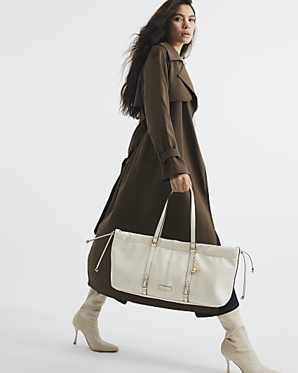 Cream Scrunch Duffle Bag