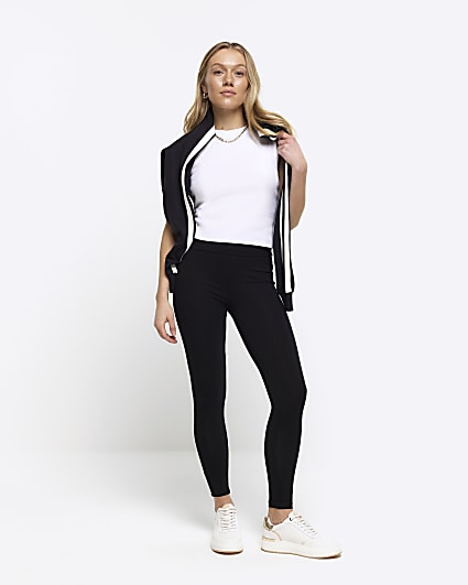 Petite Black High Waisted Legging Multipack