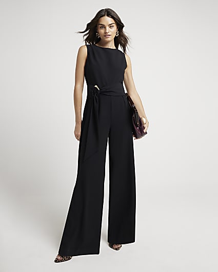 Black belted jumpsuit