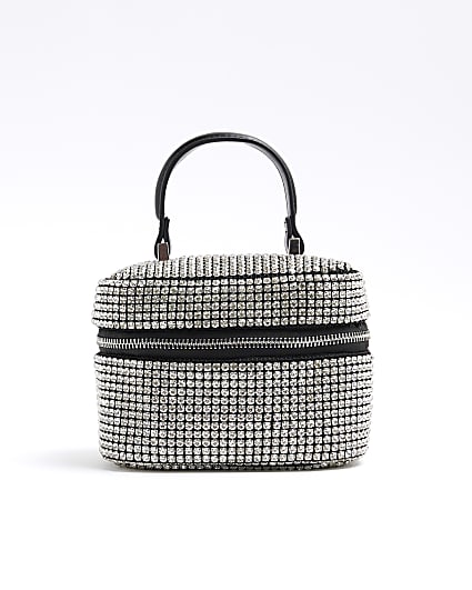 Silver Diamante Vanity Bag