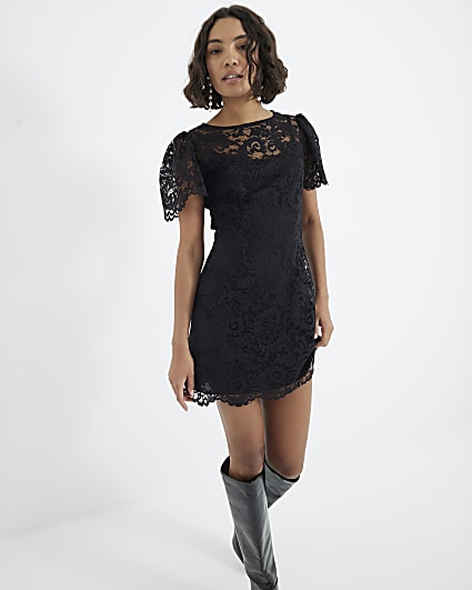 Black Lace Mini Dress