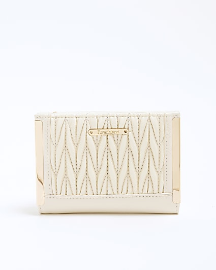 Cream Scrunch Quilted Purse