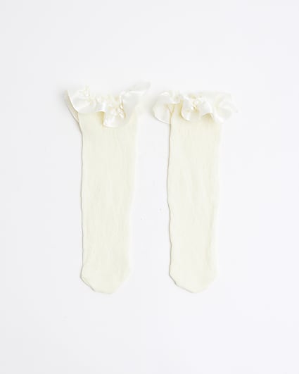 Cream Frill Socks