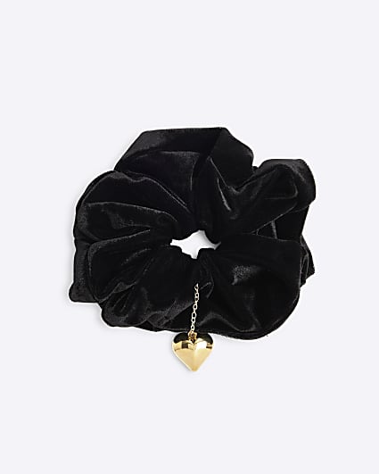 Black Velvet Charm Scrunchie