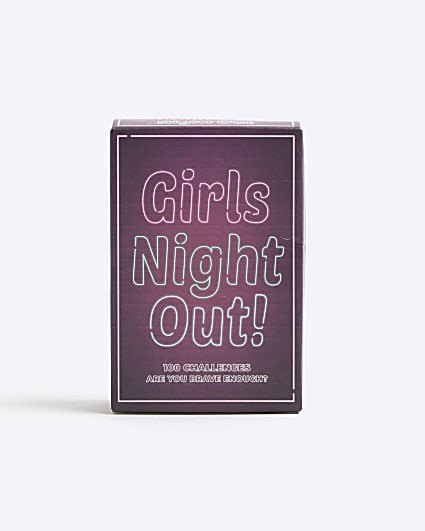 Purple girls night out challenge cards