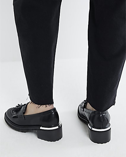 Black Chunky Loafers